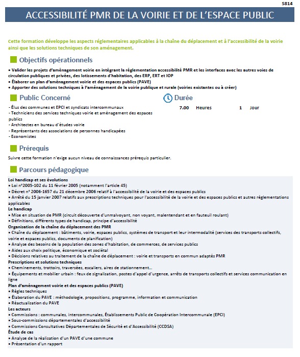 Formation accessibilité PMR - Session de travail